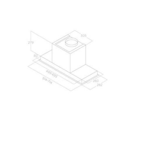 Вытяжка ELICA HIDDEN ADVANCE BL MAT/A/72