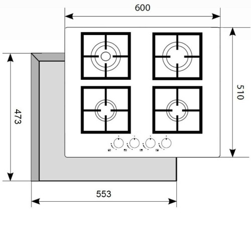 Газовая панель AKPO PGA 604 NGC-T BL