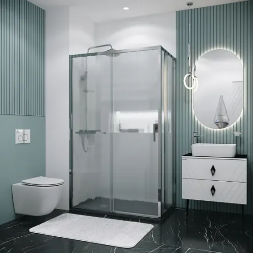 Душевое ограждение GROSSMAN 100.K33.05.100.10.02-200.K33.05.80.10.02 хром