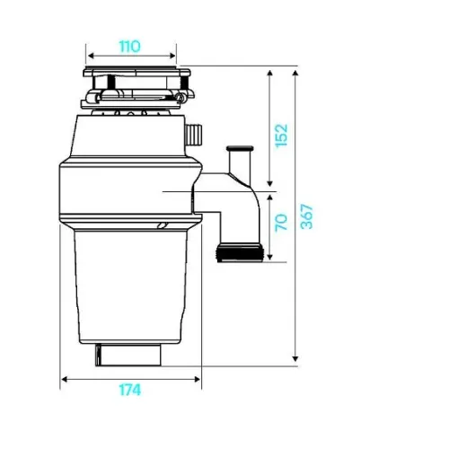Измельчитель пищевых отходов KUCHENSTERN MuHLE 550