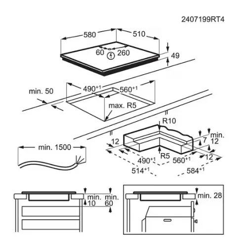 Варочная поверхность AEG V64IIB30IB