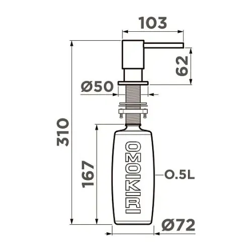 Дозатор OMOIKIRI OM-08-GB (4995079)