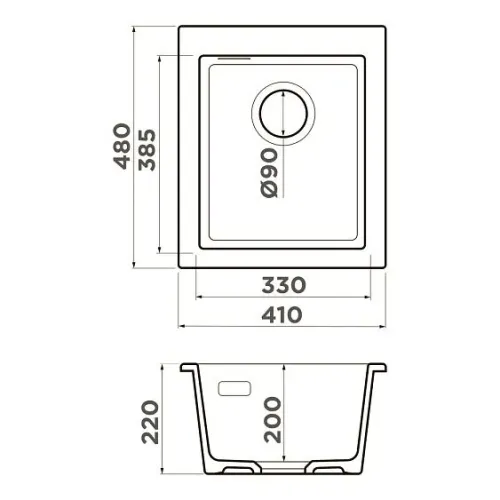 Кухонная мойка OMOIKIRI Omishima 41-U-BL Matt (4997515)