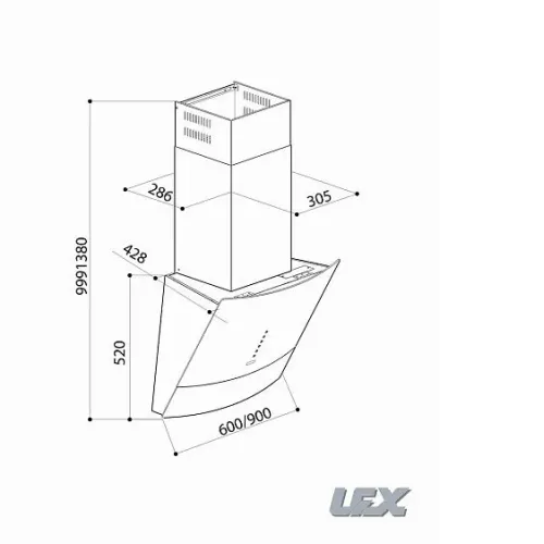 Вытяжка LEX tata 600 black
