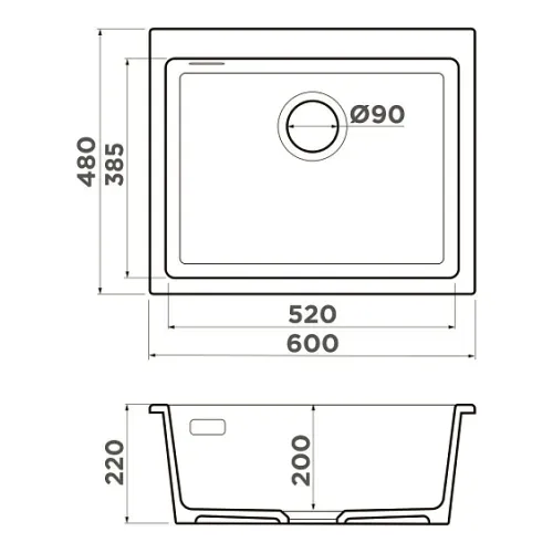 Кухонная мойка OMOIKIRI Omishima 60-U-CR Matt (4997558)