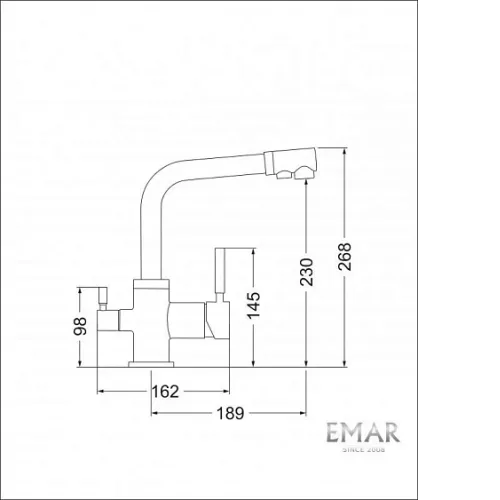 Смеситель EMAR 3003N.7 антрацит
