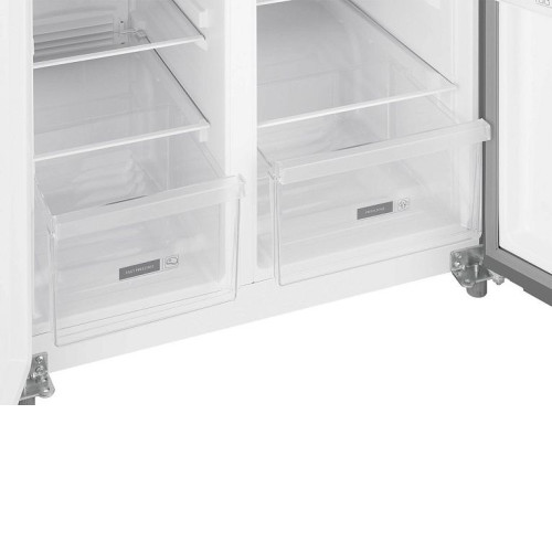 Холодильник WEISSGAUFF WSBS 500 Inverter NoFrost Beige Glass
