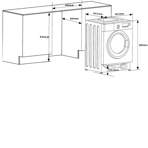 Стиральная машина WEISSGAUFF WMI 6147 Inverter Steam