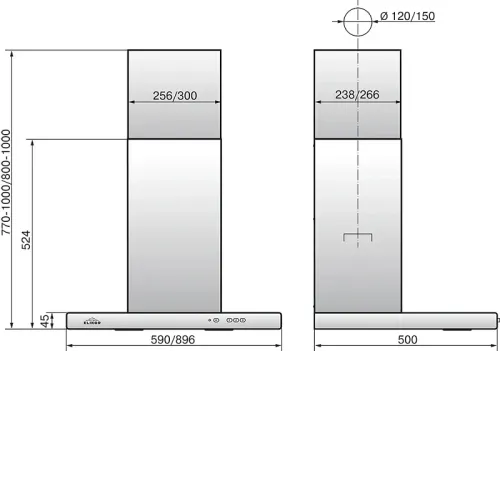 Вытяжка ELIKOR квадра 60 (сильвер/гал)