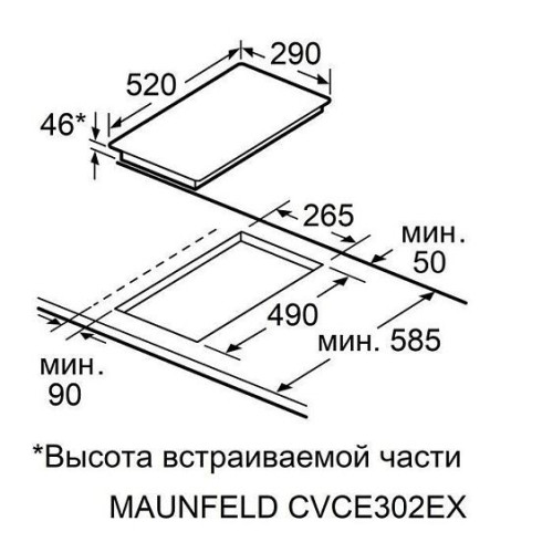 Варочная поверхность MAUNFELD CVCE302EXBK