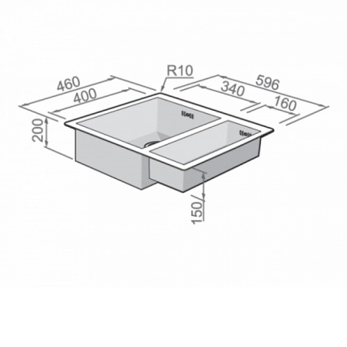 Кухонная мойка RODI box line 65 left unde