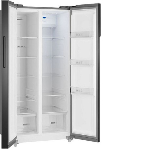 Холодильник WEISSGAUFF WSBS 500 Inverter NoFrost Beige Glass