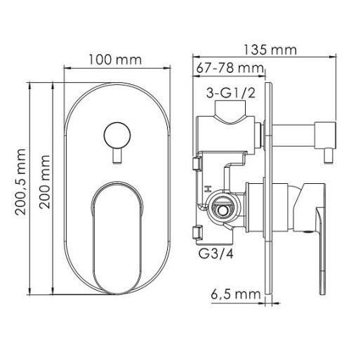 Смеситель WASSERKRAFT Elbe 7441