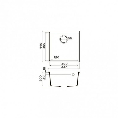 Кухонная мойка OMOIKIRI Bosen 44-U-WH (4993598)