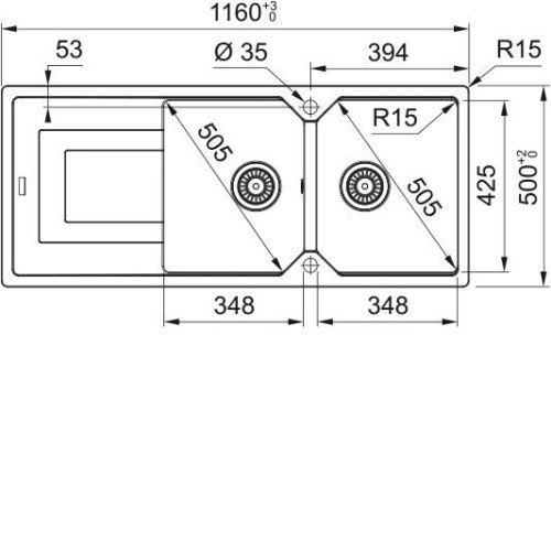Кухонная мойка FRANKE UBG 621-116 чёрный (114.0582.243)