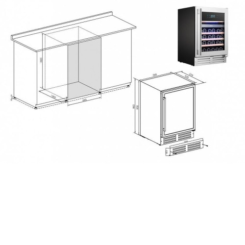 Винный шкаф TEMPTECH EX60DX
