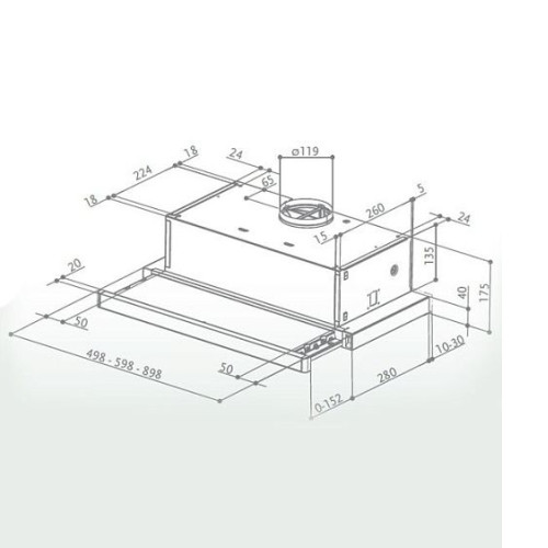 Вытяжка FABER FLEXA M6/40 W A50