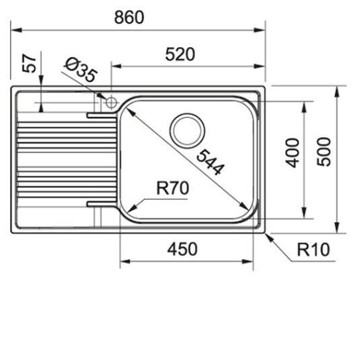 Кухонная мойка FRANKE SRX 611-86 (101.0356.881)