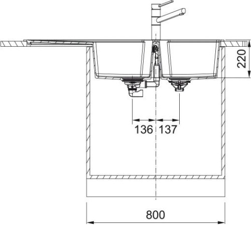 Кухонная мойка FRANKE UBG 621-116 чёрный (114.0582.243)