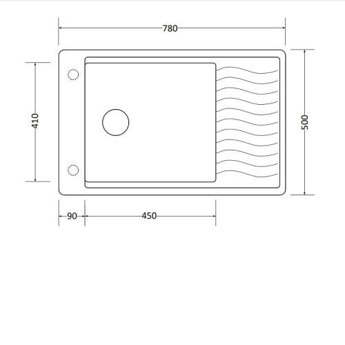 Кухонная мойка KUPPERSBERG MILA 1B1D BLACK