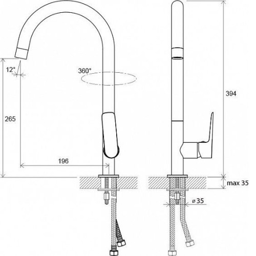 Смеситель RAVAK Classic CL 016.00 хром X070085