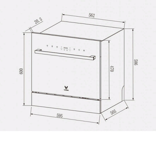 Посудомоечная машина XIAOMI Viomi Internet Dishwasher 8 sets