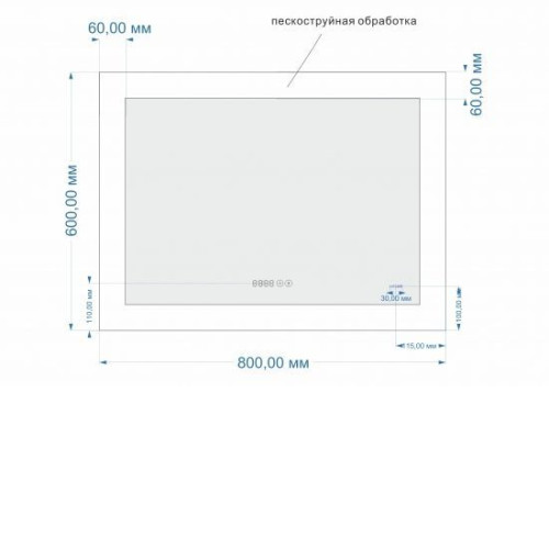 Зеркало CERSANIT Design Pro KN-LU-LED060*80-p-Os
