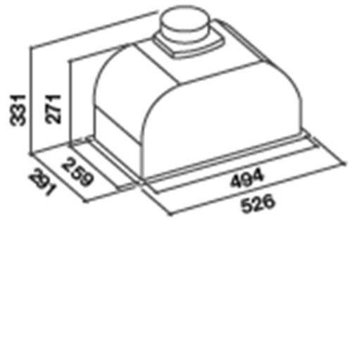 Вытяжка FALMEC BUILT-IN 50 MAX WH (CBIN50.E10#ZZZB460F)