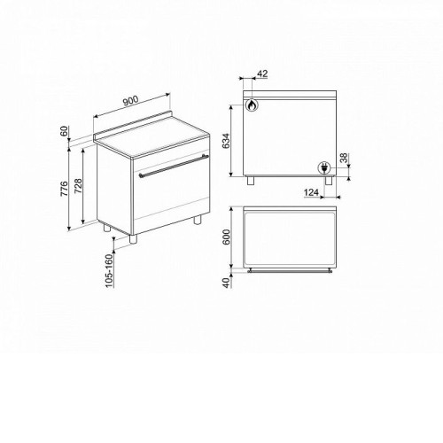 Варочный центр SMEG CO96GMP9