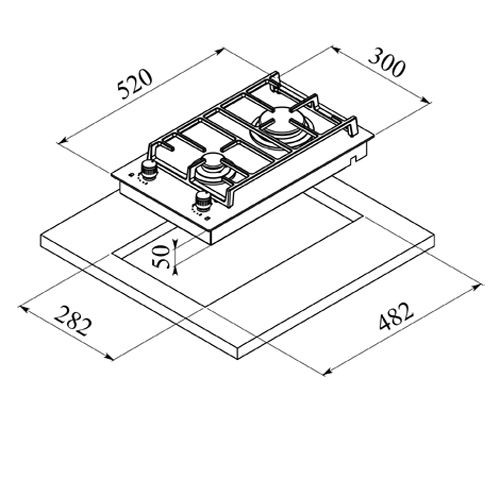 Газовая панель TEKA CGW LUX 30.1 2G AI AL CI NAT