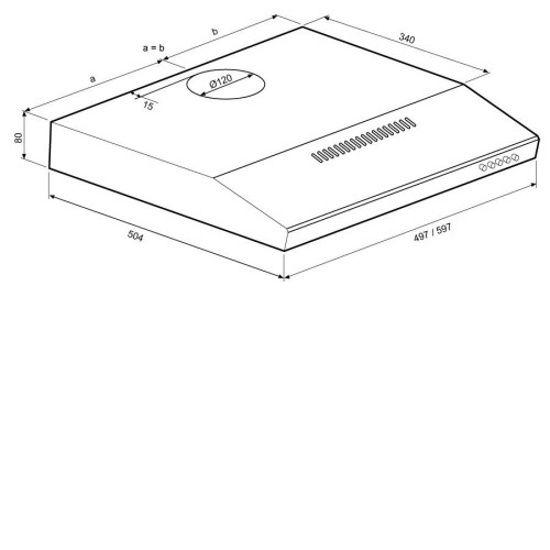 Вытяжка KRONA JESSICA slim 500 white push button