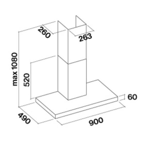 Вытяжка FALMEC Plane Top Fasteel 90 CPLN90.E11P2#ZZZX491F