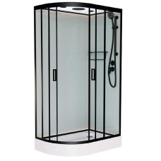 Душевая кабина FRANK F411R М Black низкий поддон матовое стекло Душевая кабина FRANK F411R М Black низкий поддон матовое стекло