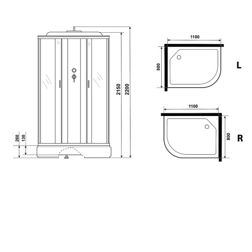 Душевая кабина NIAGARA NG-33184-14LF