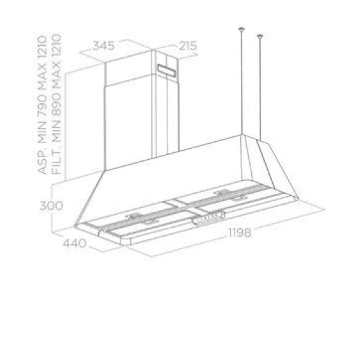 Вытяжка ELICA IKONA MAXXI PURE IX/F/120 (PRF0171196)