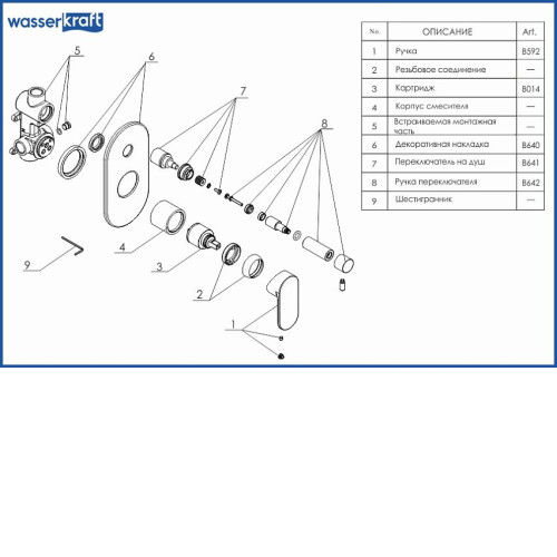 Смеситель WASSERKRAFT Elbe 7441