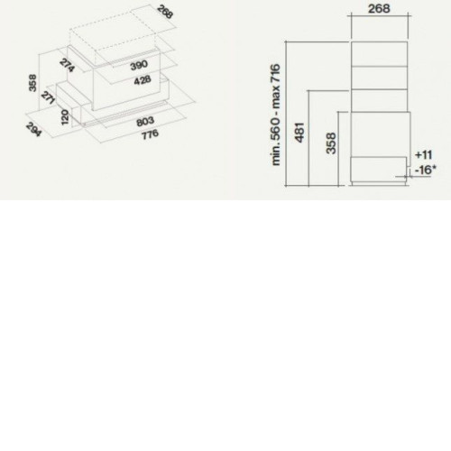 Вытяжка FALMEC Gruppo Incasso E-ION 70 CGXW70.E0P6#ZZZI441F