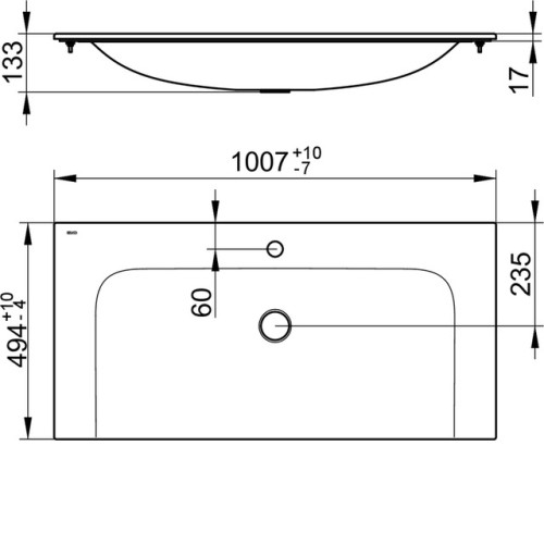 Раковина KEUCO Plan 32970311001
