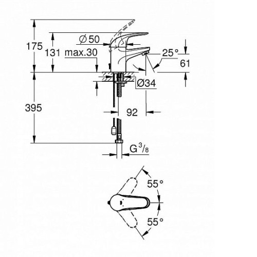 Смеситель GROHE Euroeco 32881000