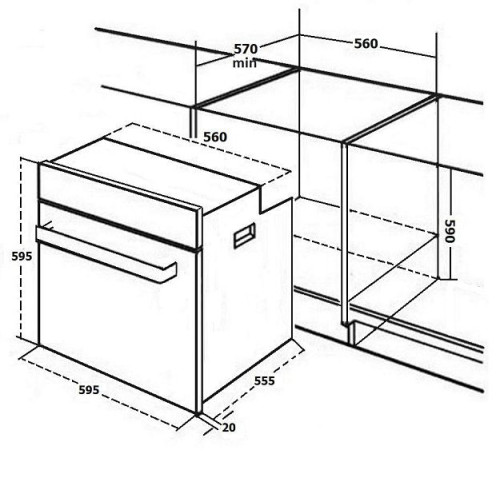 Духовой шкаф MONSHER MOE 6291 B