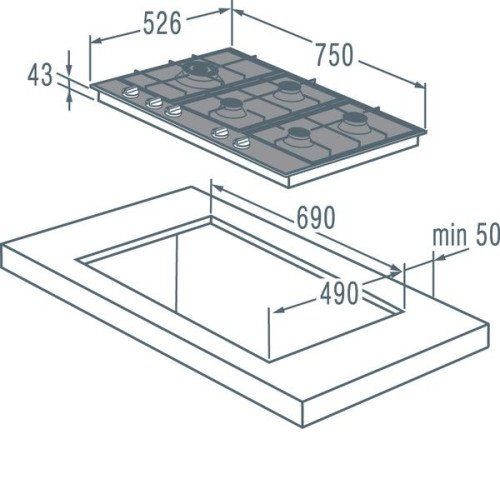 Варочная поверхность Gorenje GGS 75 WAB