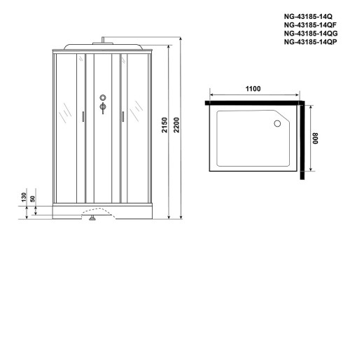 Душевая кабина NIAGARA NG-43185-14QF