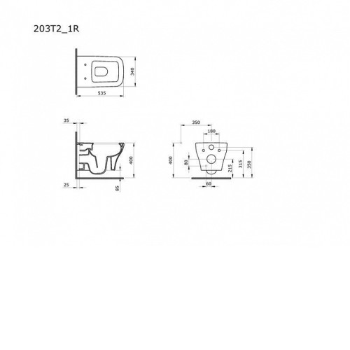 Унитаз AMBASSADOR Benefit 203T21001R-202T21001S