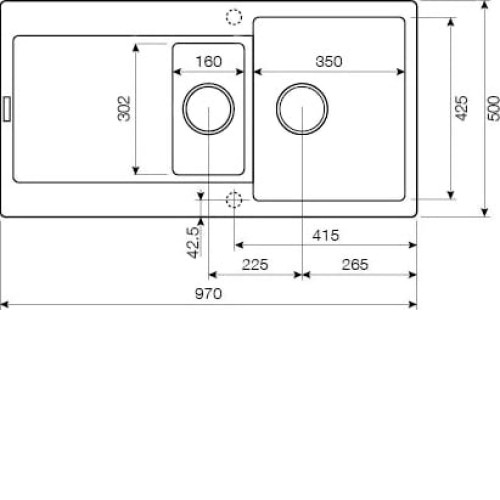 Кухонная мойка KUPPERSBERG MODENA 1,5B2D GREY