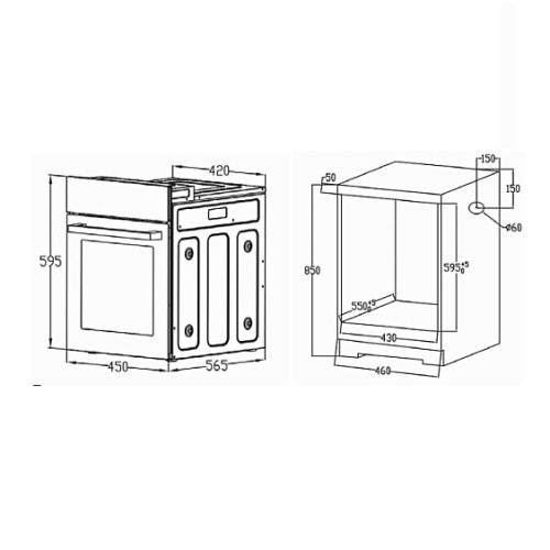 Духовой шкаф EVELUX EO 440 PX
