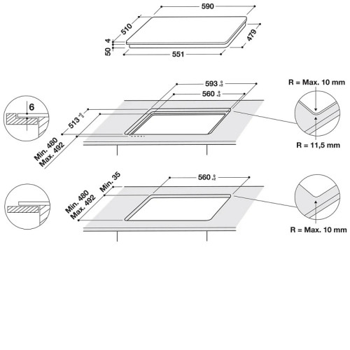 Варочная поверхность INDESIT IB 88B60 NE