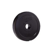 Диск пластиковый Starfit BB-203 1 кг d=26 мм черный
