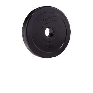 Диск пластиковый Starfit BB-203 1 кг d=26 мм черный
