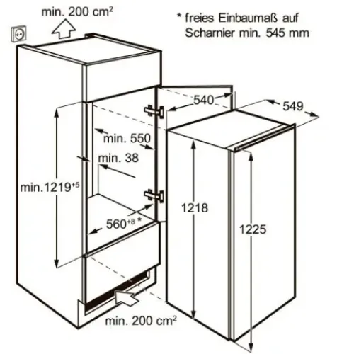 Холодильник ZANUSSI ZBA22421SA
