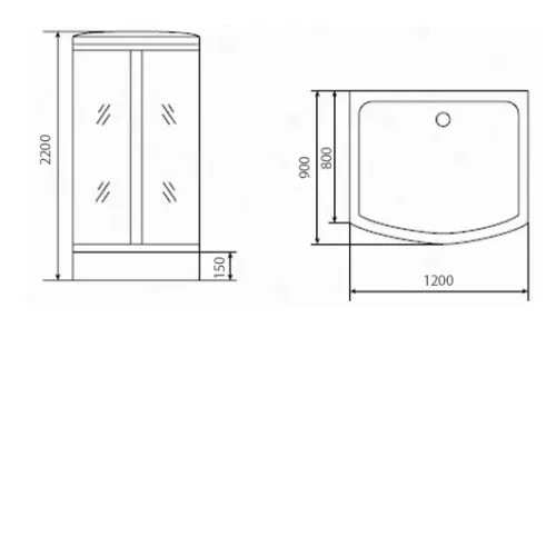 Душевая кабина TIMO Comfort T-8815 F Fabric Glass
